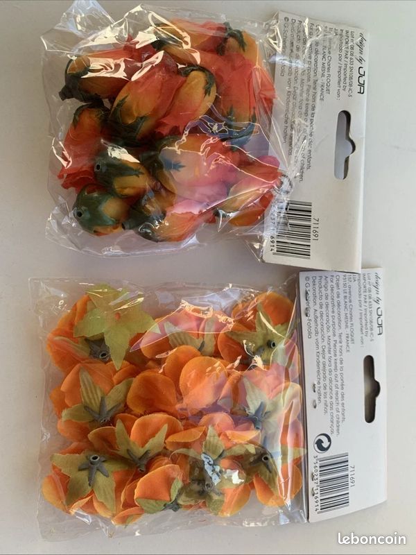 Lot De 2 Paquets De Boutons De Rose Artificiels Decoration Neuf (image 7)