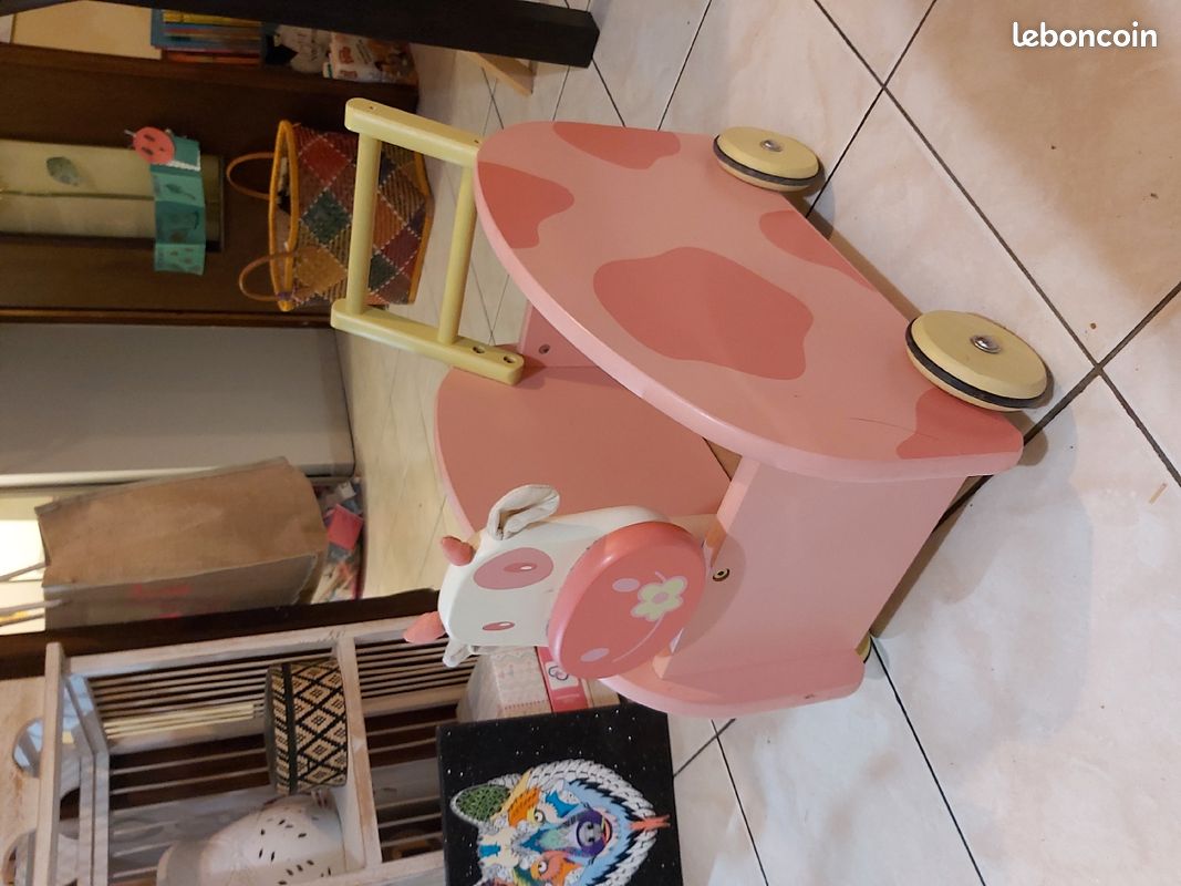 Chariot jouet enfant en bois (image 3)