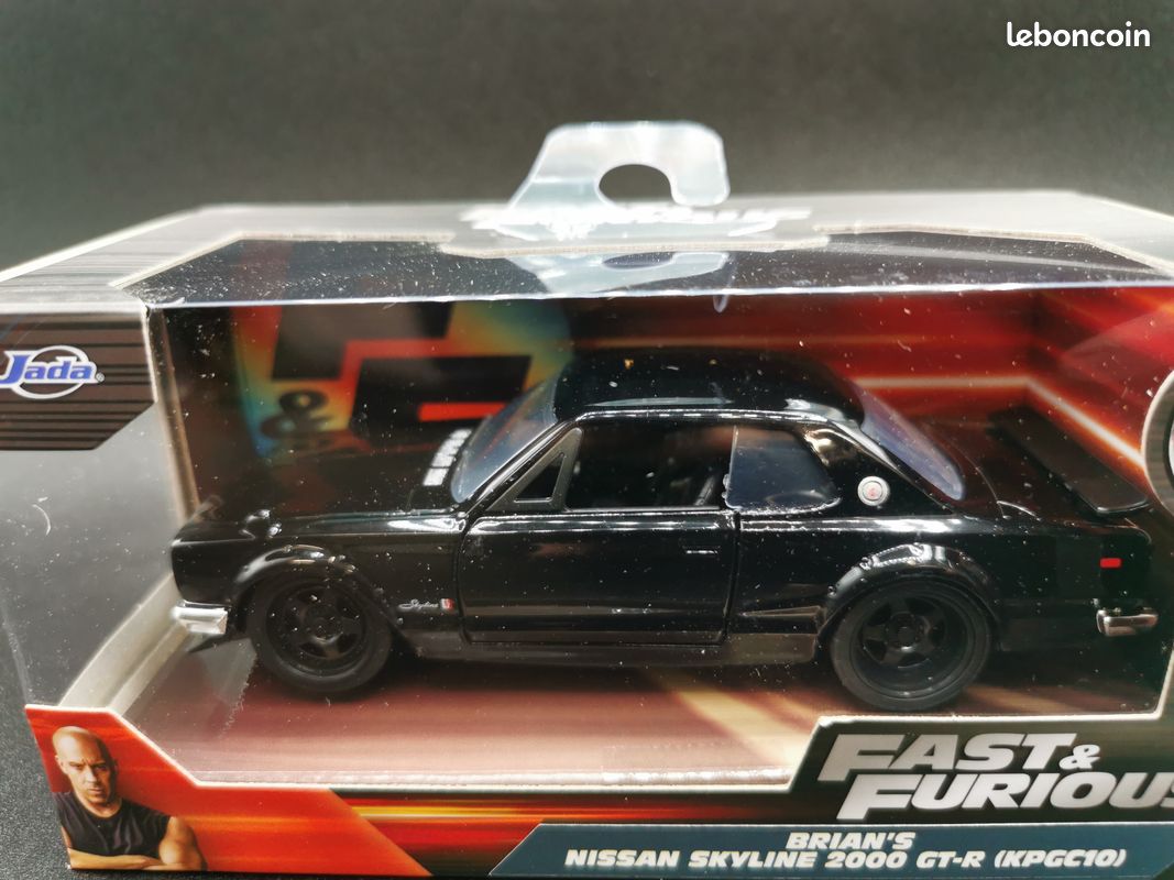 Voiture miniature NISSAN SKYLINE 2000 GT-R KPGC10 BLACK BRIAN FAST