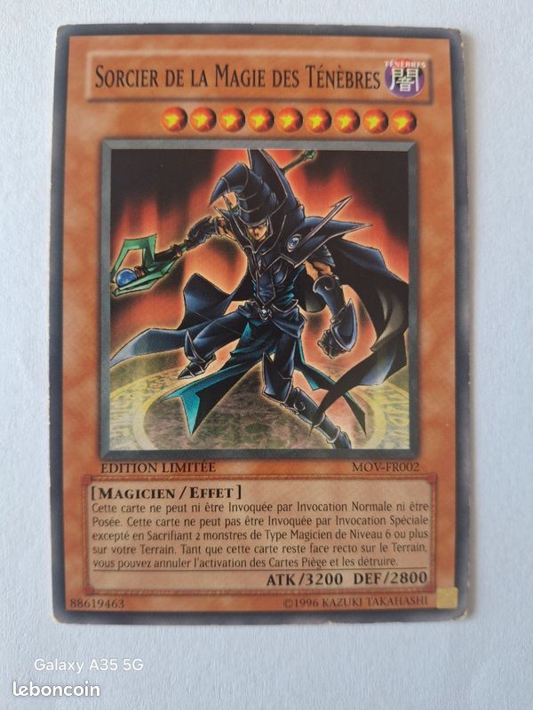 Carte Yu-Gi-Oh Sorcier de la Magie des Ténèbres Édition Limitée MOV-FR002 (image 1)