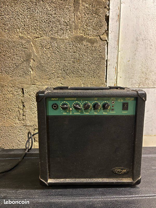Guitare électrique LAG gaucher + ampli Stagg + étui rigide (image 3)