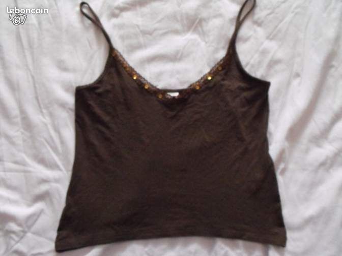 Débardeur à bretelles marron taille 38/40 (image 1)