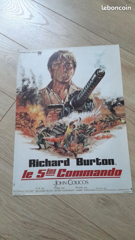 Affiche cinéma originale "LE 5ème COMMANDO " Film 1971 / Format: 38,5 x 53 cm. "no copy" (image 2)