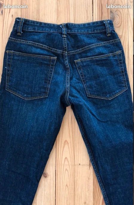 🤍 Magnifique Jean skinny garçon 12-14 ans NEUF marine 95 cm (image 6)