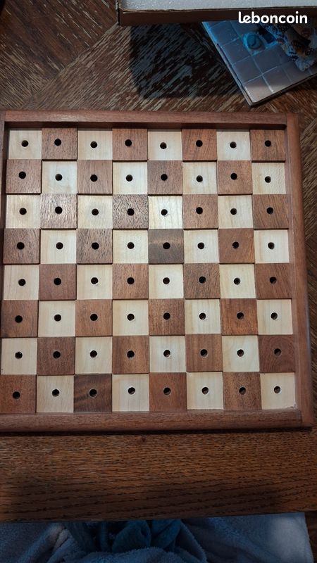 Jeu d'échecs en bois non voyant/Mal voyant (image 2)