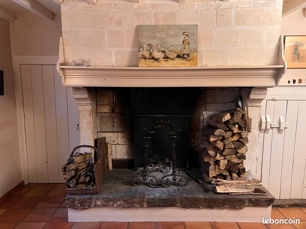 Nécessaire de cheminée moderniste 1980 paire de chenets en métal L5808