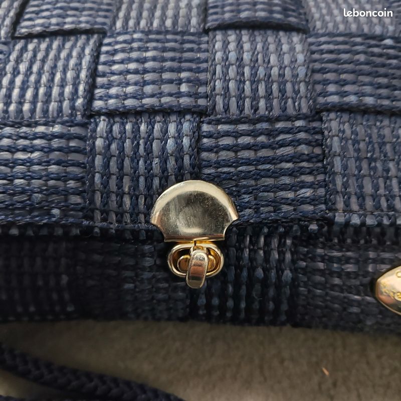 Sac à Main Vintage Alma Création Italy - Armature Bois - Noir Années 60
