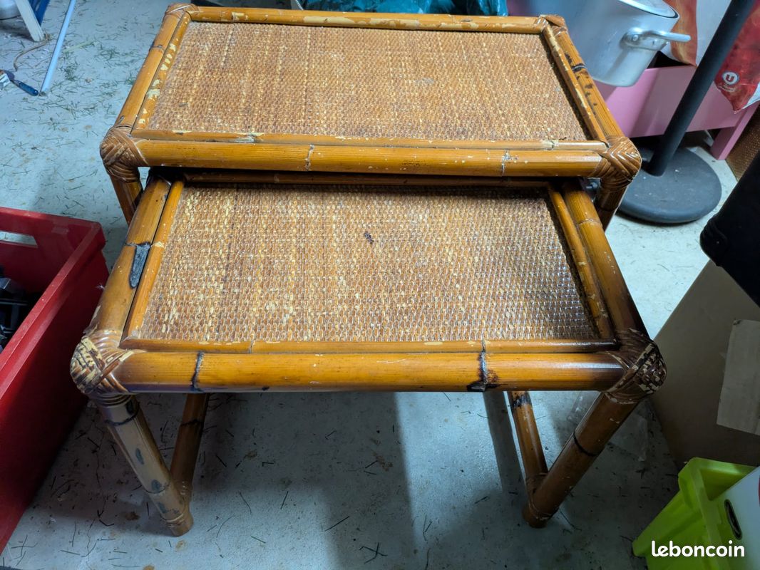 Tables basses rotin (image 1)
