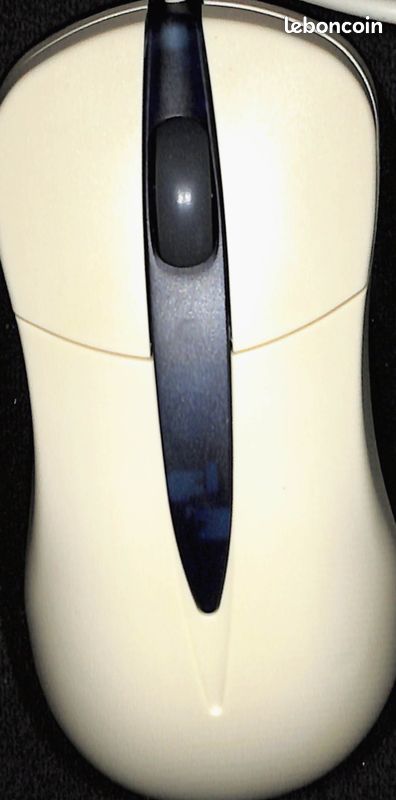 Souris Optique PS/2 Noir Argent – Compatible Windows 95 à 11, 2000 DPI, Neuf
