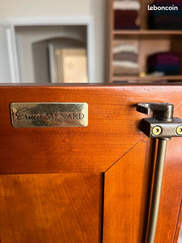 Meuble Informatique / Armoire TV En Merisier Massif, Vintage, 100 Cm, 40 Kg, Très Bon état