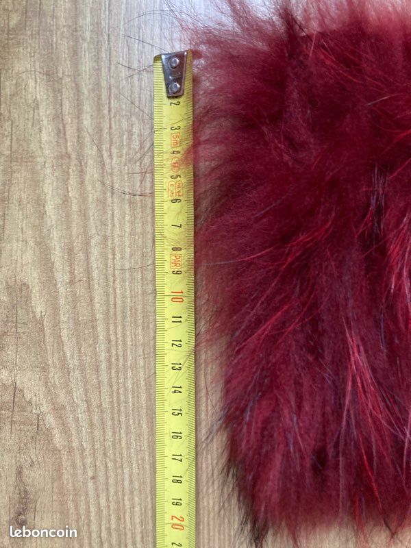 Snood bordeaux fourrure/laine (image 6)