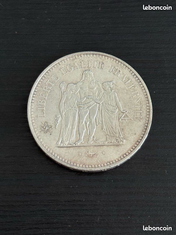 Pièce 50 Francs Hercule 1977 Argent (image 2)