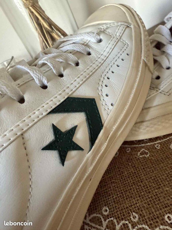 Chaussure Converse Basse Converse Cuir Blanche Homme All Star