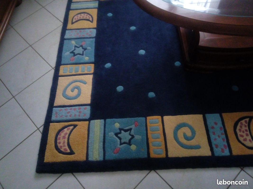 Tapis pure laine touffeté et ciselé main 160 X 230 (image 2)