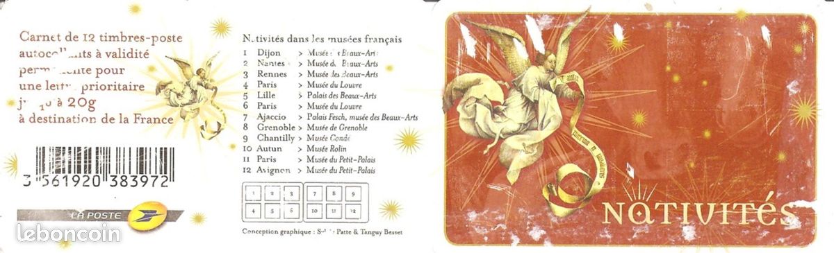 Carnet oblitéré Nativité de 2011 (image 2)