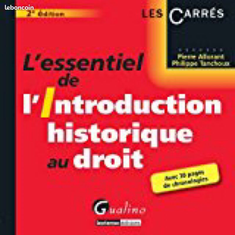 Livre L’essentiel de l ´Introduction historique au droit (image 1)