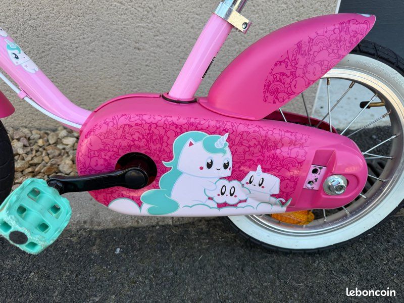 Vélo enfant fille décathlon 14p avec accessoires (image 9)
