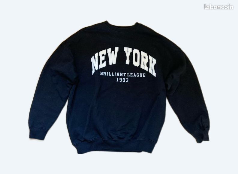 Sweat noir large New York Bershka XS (image 1)