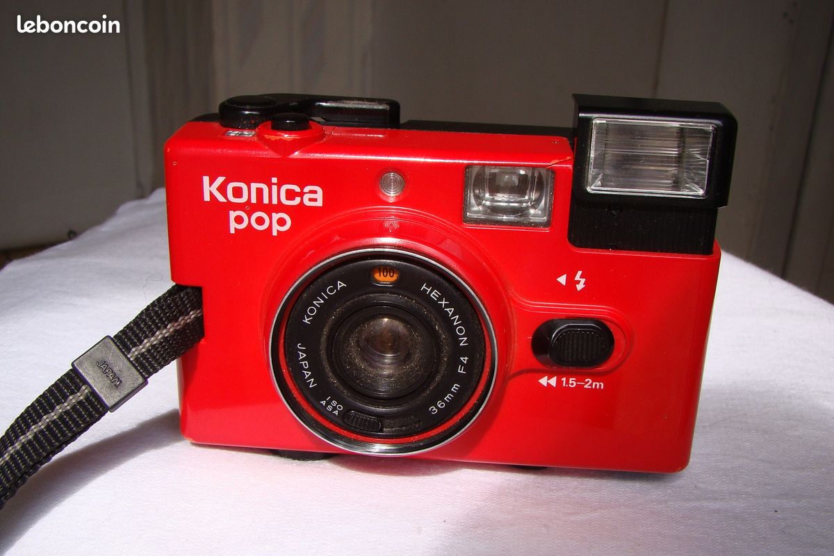 Appareil Photo Konica Pop Vintage - Japonais - Fonctionne Très Bien - Flash Intégré