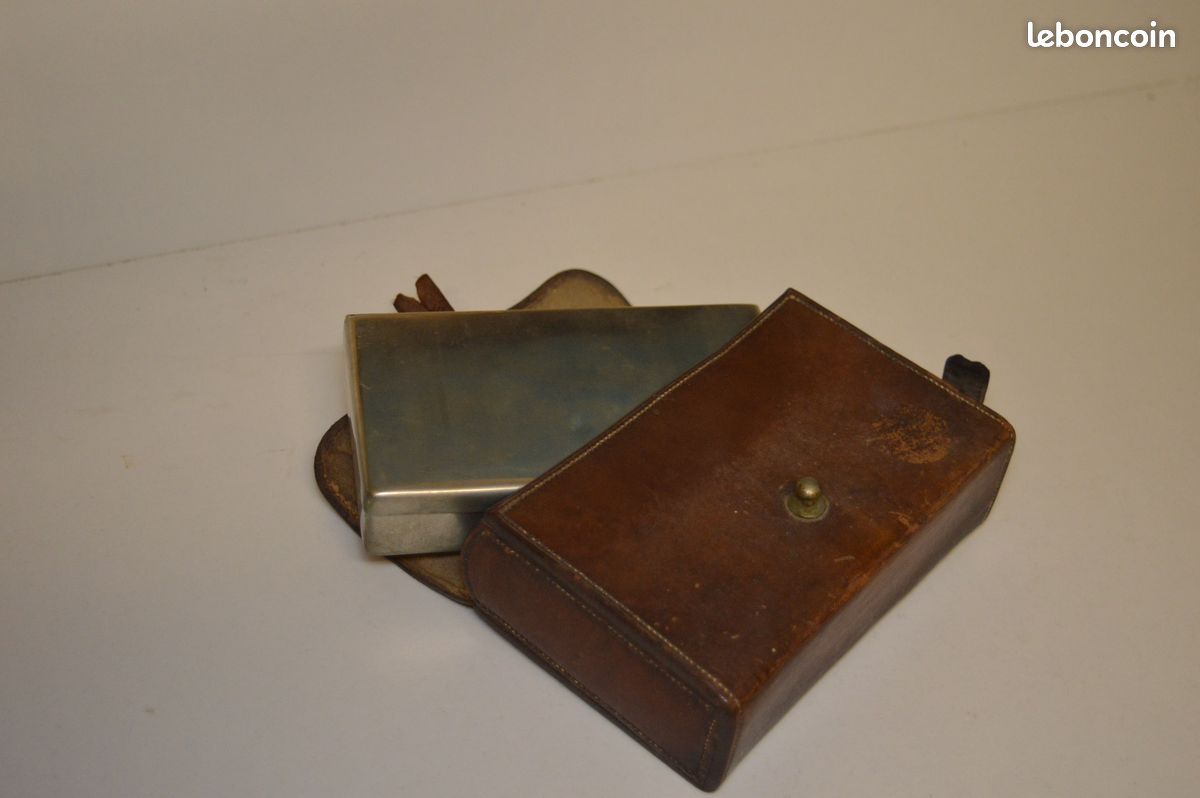 Ancienne Boîte à Outils USA En Acier Bronzé - 13,5 X 29 X 11 Cm Avec Poignée