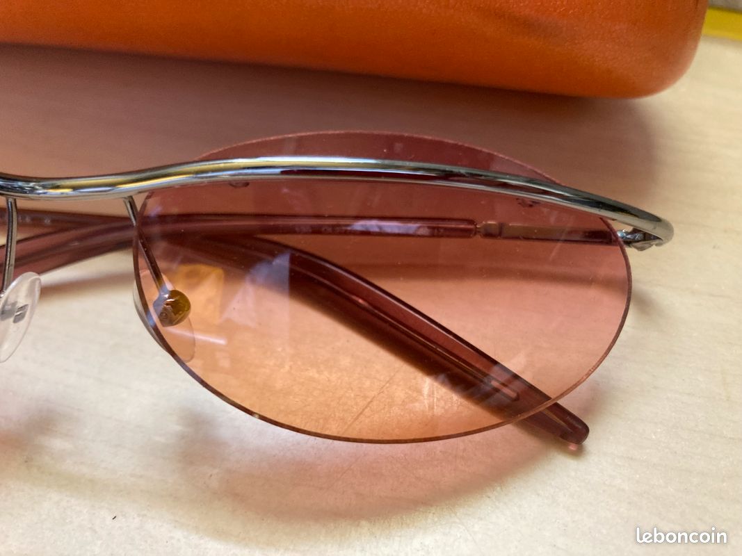 Paire de lunettes de soleil orange et rose de la marque OLIVER - neuve (image 5)
