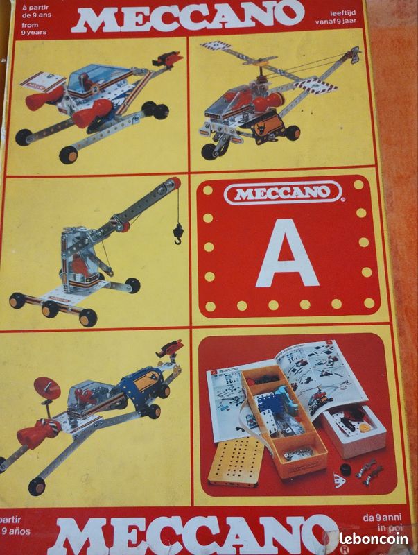 Boîte De Construction Meccano Vintage – N° 086400 – Fabrication France – Année 1980 – Métal Et Plastique