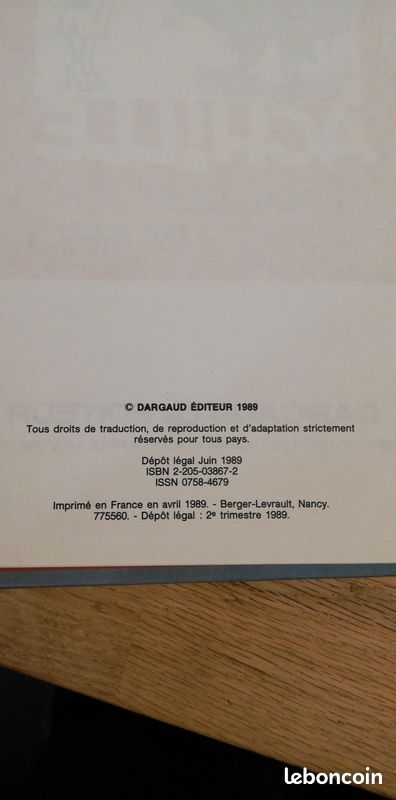 BD Talon (Achille, pour les Dames) édition originale (image 4)