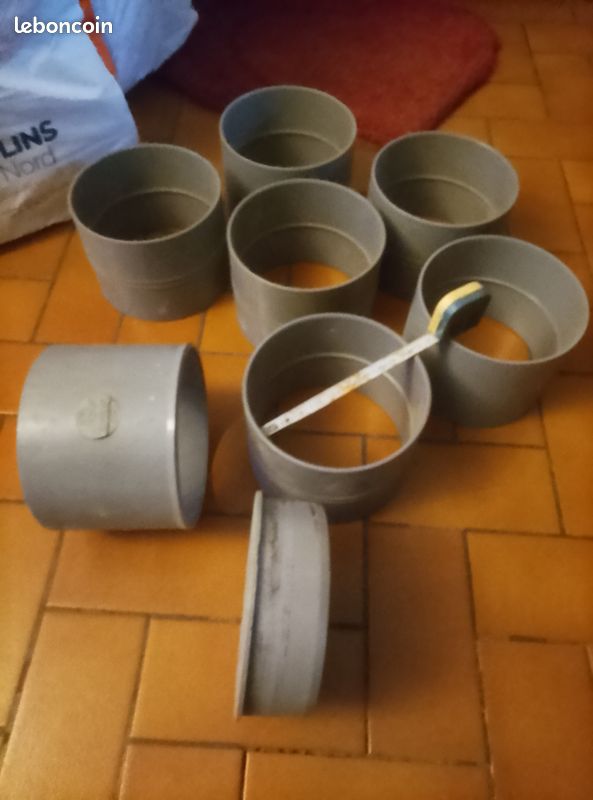 Lot 7 manchons raccords PVC 160mm +1 bouchon (image 3)