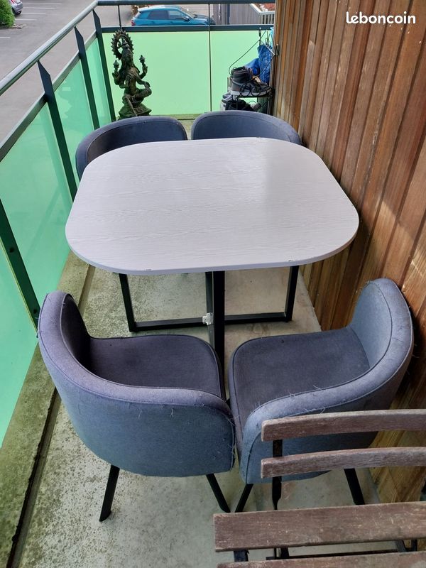 Table + 4 chaises encastrables (image 3)