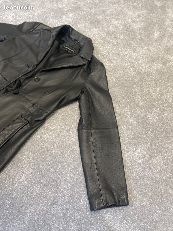 Longue veste en cuir CUIROPOLIS taille 38 (image 6)
