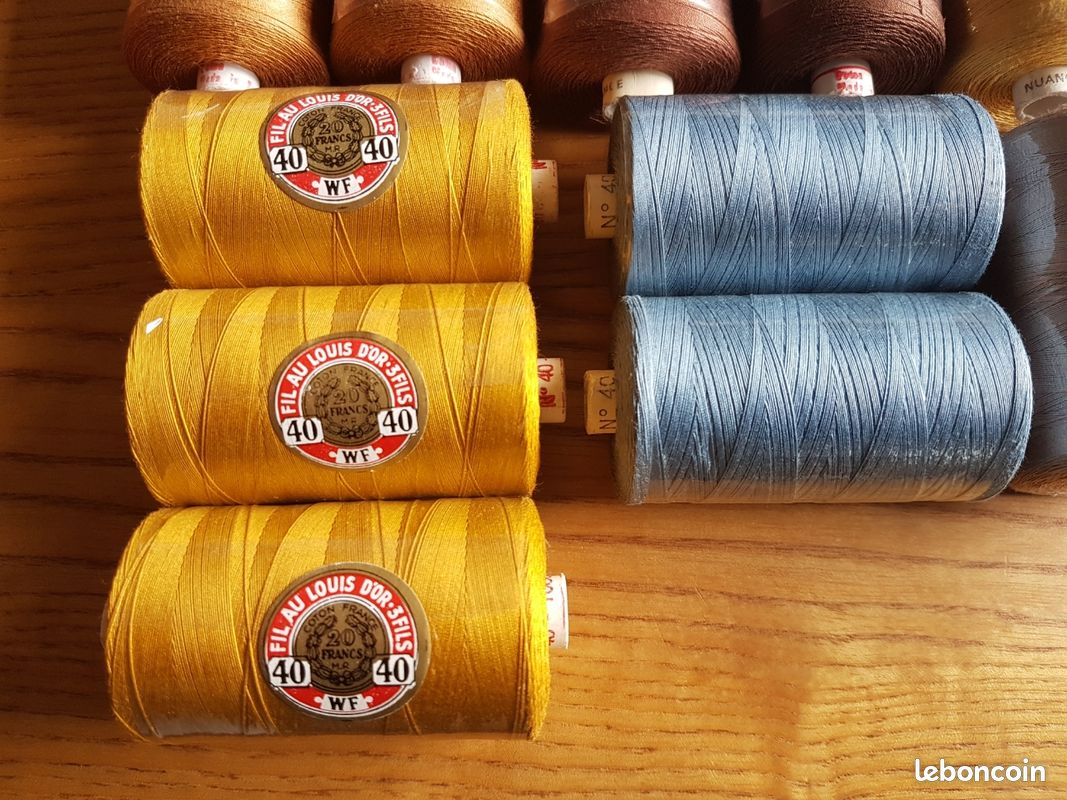 Neuf lot ancien fil Alsa Dmc Nuance ancienne mercerie bobine neuve coton couture couturière vintage loisir créatif polyester singer pfaff machine à coudre (image 6)