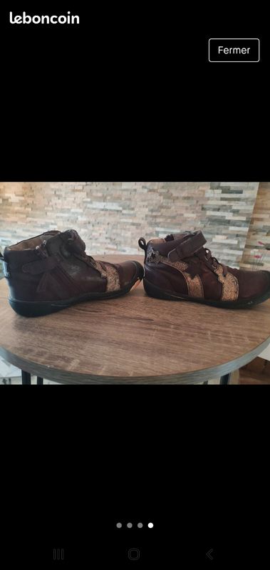 Bottines filles cuir Vertbaudet 28 (image 1)