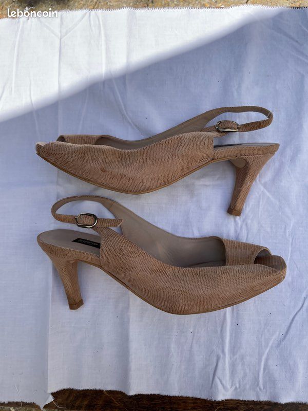 Chaussures femme beige (image 2)