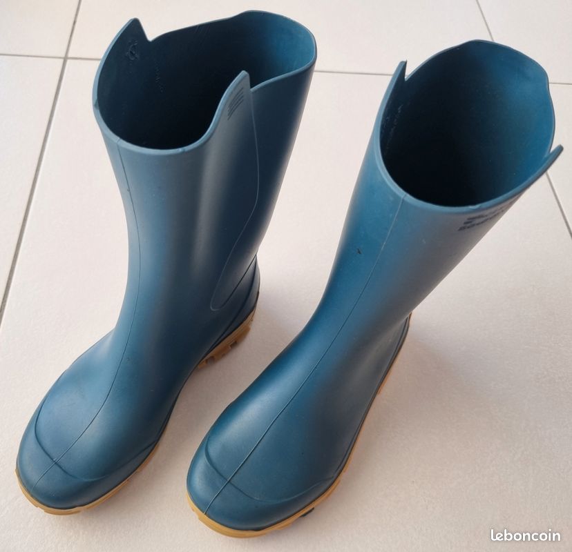 Bottes de pluie enfant 100 bleu Solognac 29-30 Neuves (image 1)