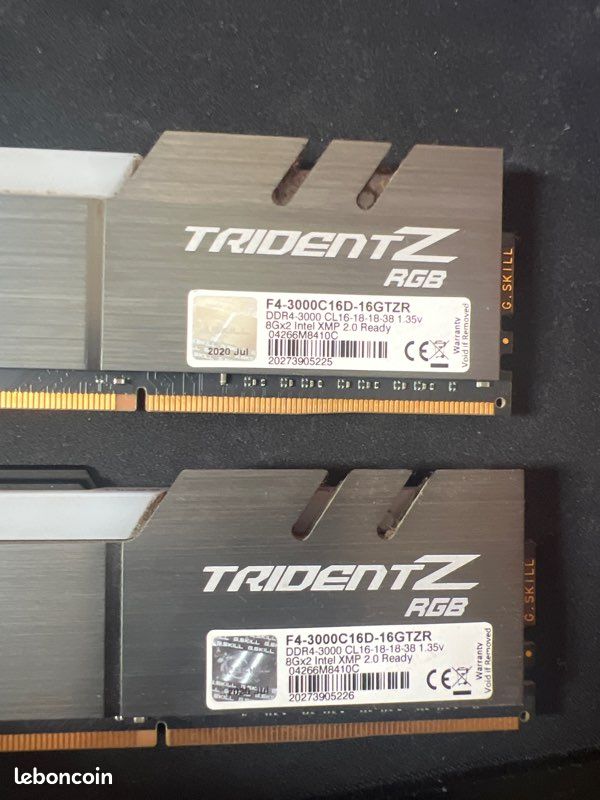2x8 G GSkill Trident Z DDR4 3000 RGB (image 5)