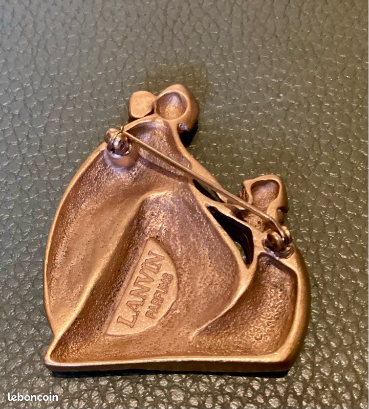Broche Vintage Lanvin Arpège - Métal Doré - Occasion