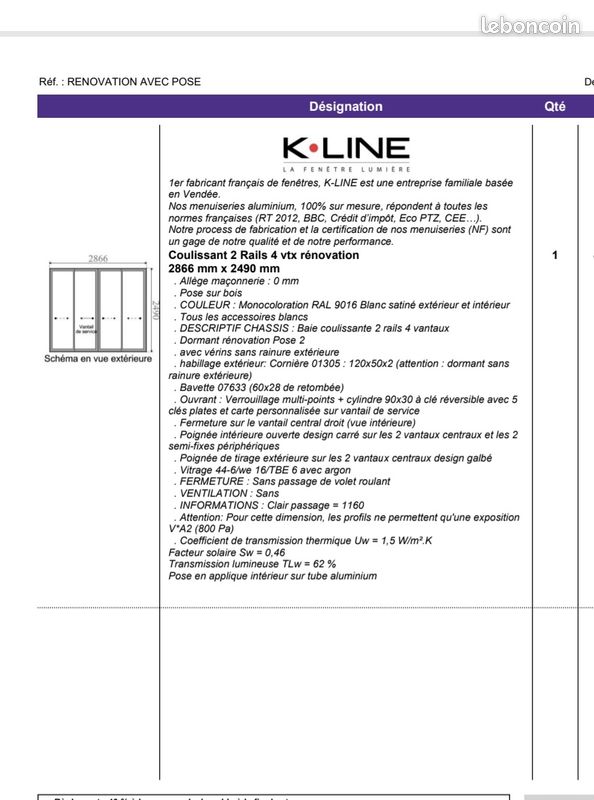 Baie vitree K Line (image 3)