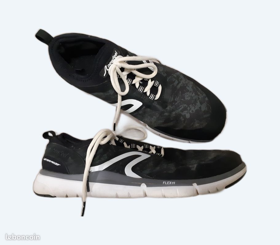 Newfeel Basket Femme Avec Scratch Decathlon Baskets Newfeel Noir