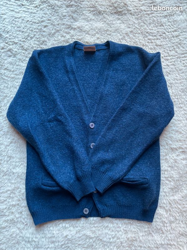 Gilet cardigan femme - Influence de Luxor – Made in France - Bleu – S ou M – Très bon état (image 3)
