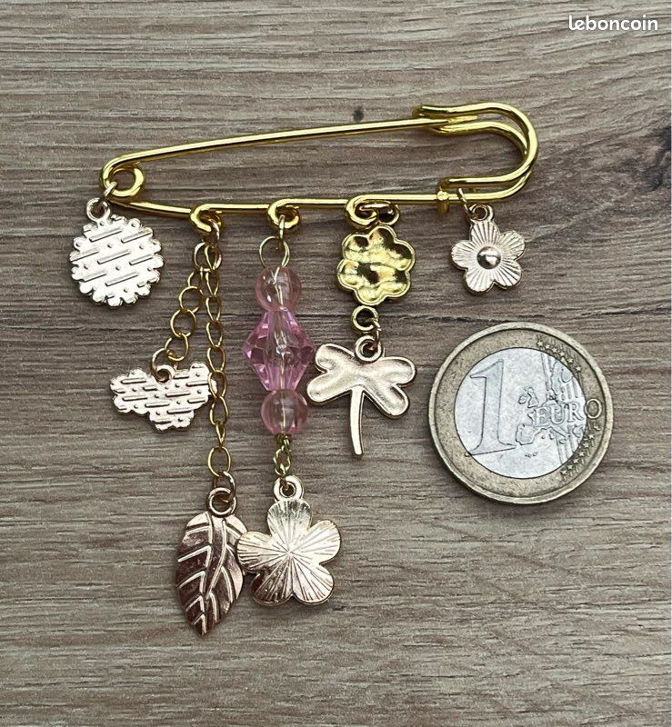 Broche à Pampilles Vintage - Occasion - Envoi France Gratuit