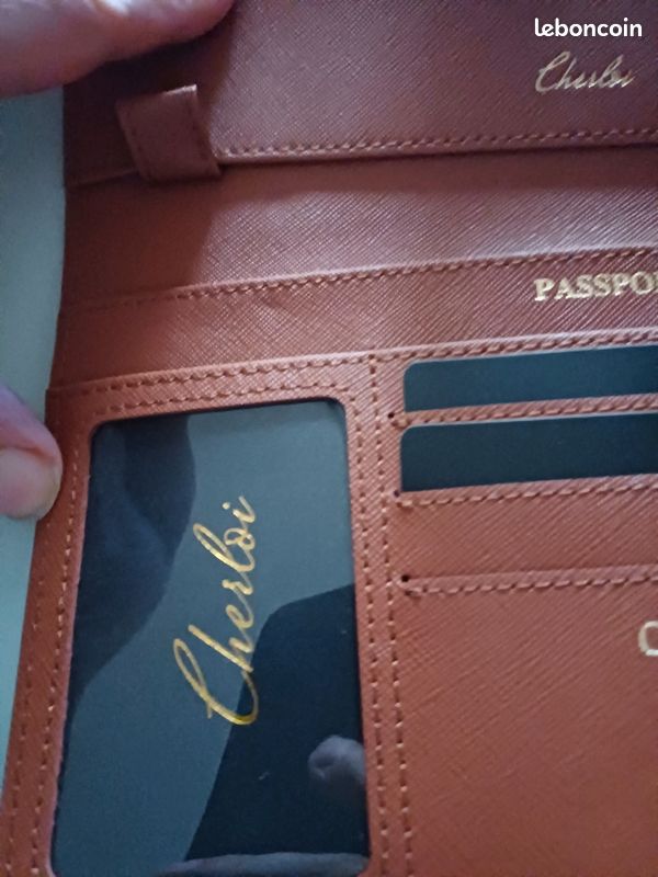 Cherloi - Portefeuille de Voyage Organisateur Passeport - Cuir Saffiano - Neuf (image 6)
