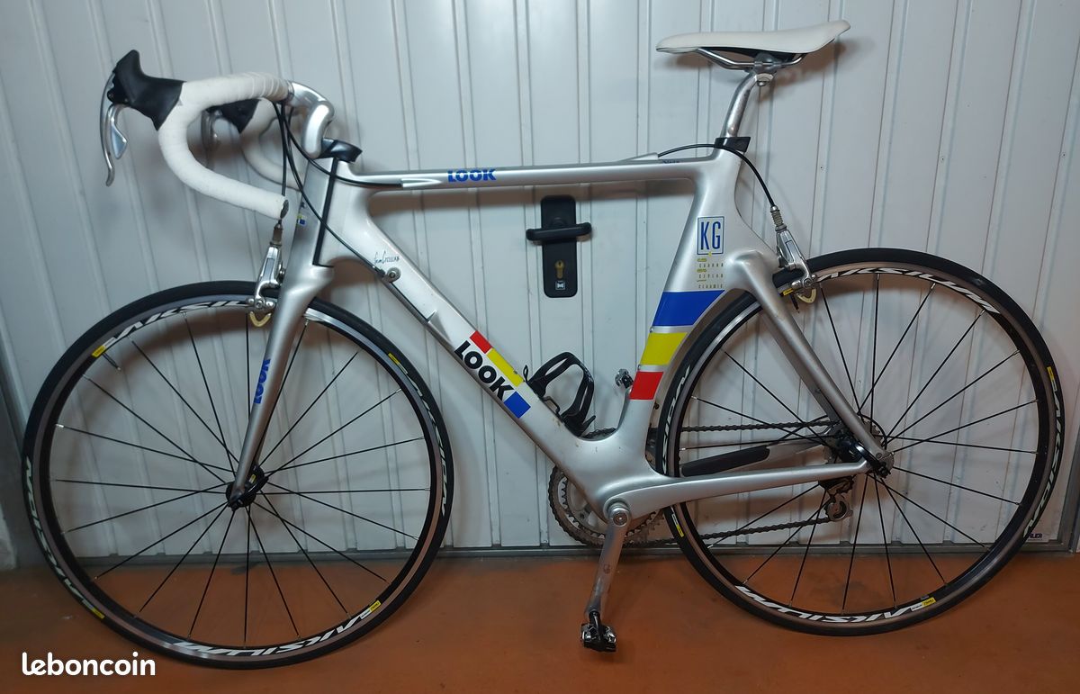 Pédales Automatiques Vintage Campagnolo Look - Grises Avec Crampons - Pour Vélo De Route
