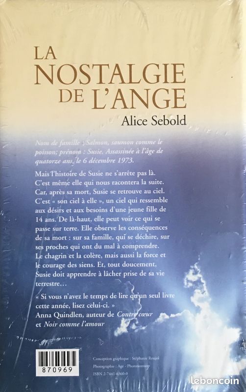 La Nostalgie de l'Ange - Roman d'Alice Sebold (image 2)