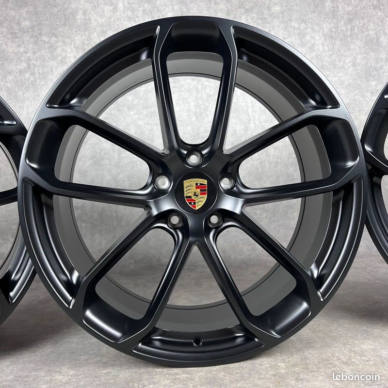 Pack 4 jantes neuves satin noir pour Porsche Cayenne Panamera look GT COUPE Turbo sport (image 1)