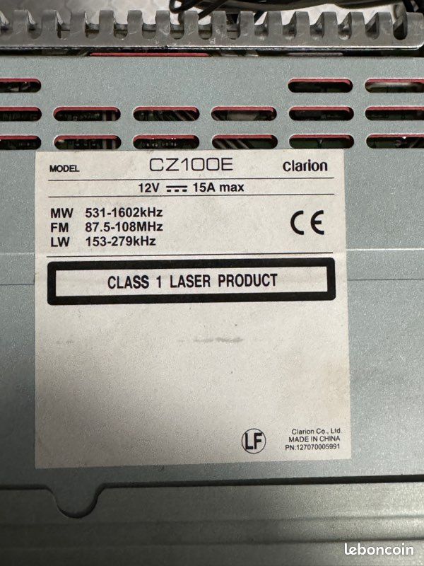 Poste radio/CD Clarion (image 3)
