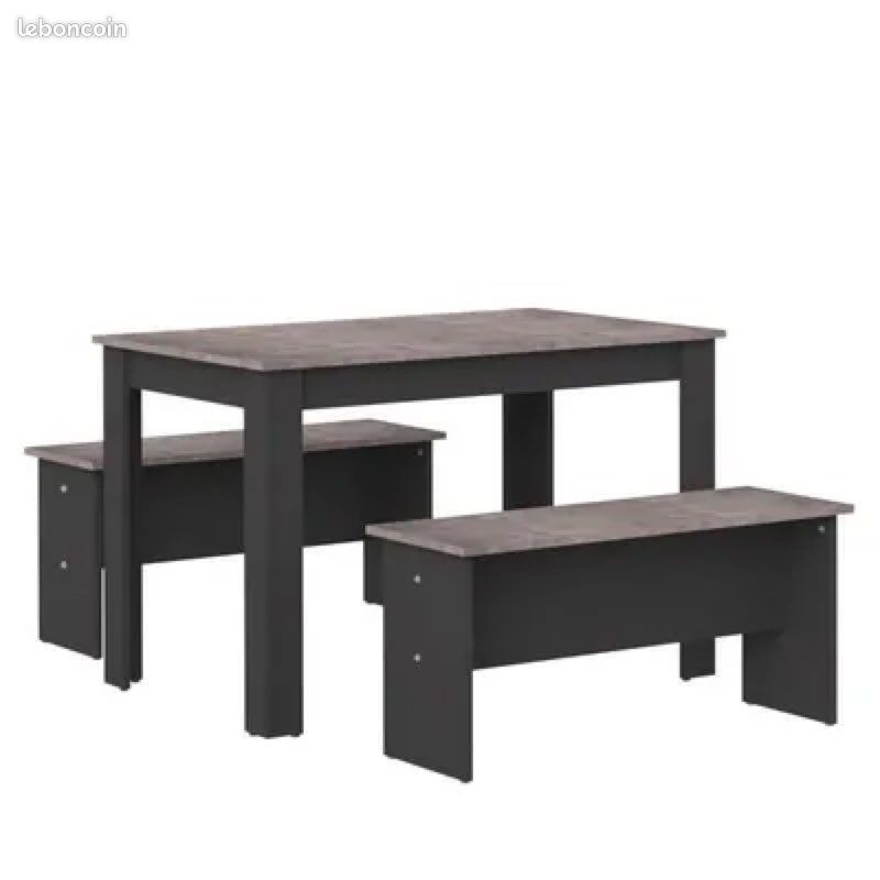 Table à manger avec bancs neuve (image 1)