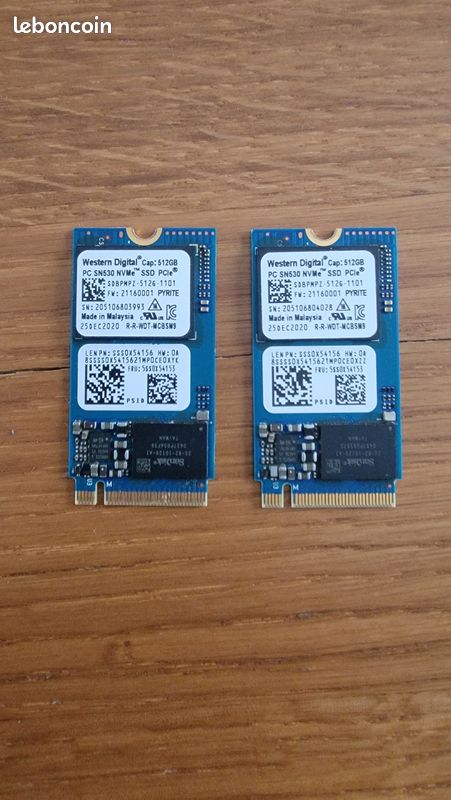 SSD Western Digital SN530 512Go M.2 2242 NVMe - France TVA Incluse