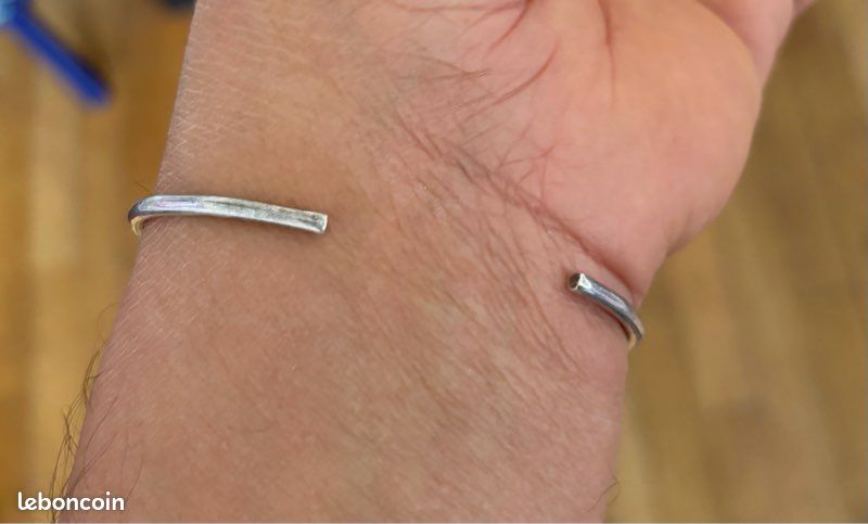 Bracelet jonc en argent (image 5)