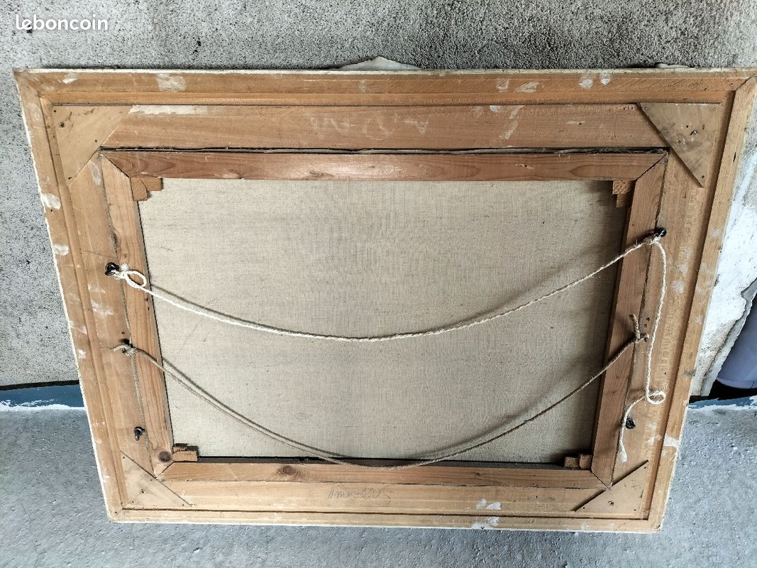 Vds tableau mer tempête peinture signee (image 2)