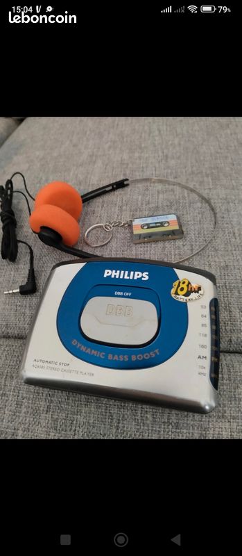Walkman Philips AQ 6585 Radio FM AM 🎶 - Photo, audio & vidéo